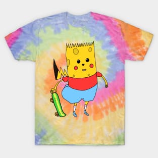 Yellow Cartoon Character - SpongeBart PikaPants Knock Off Brand Parody Boot T-Shirt